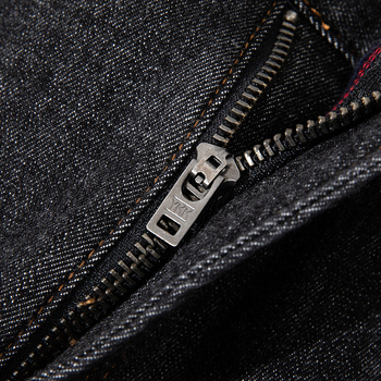 Дънки с прав крак, висока талия, дебелен памук, ензимно пране, множество джобове