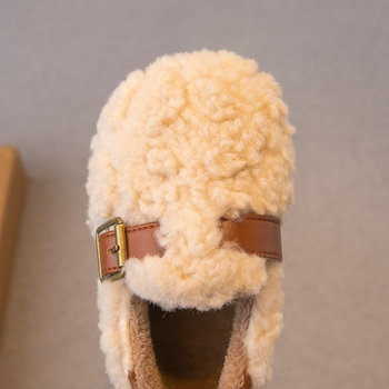 Vaikiški medvilniniai bateliai, Korėjos stiliaus, viršutinė dalis: karvės oda, guminis padas, vidutinio storio, amžius 1-12 metų