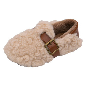 Vaikiški medvilniniai bateliai, Korėjos stiliaus, viršutinė dalis: karvės oda, guminis padas, vidutinio storio, amžius 1-12 metų