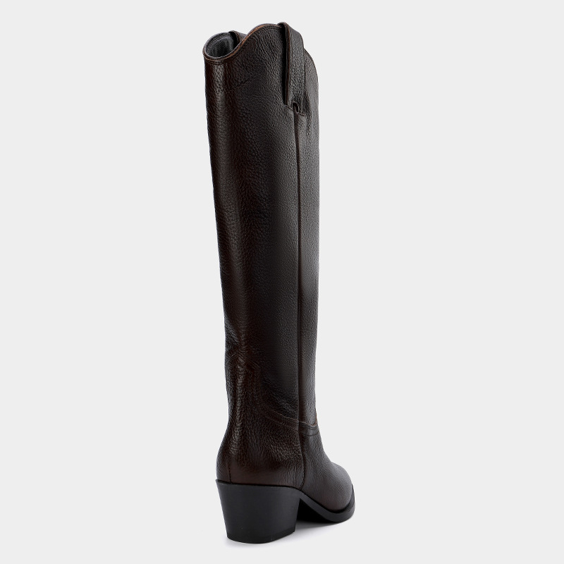 Viteške čizme s gornjim dijelom od super vlakana, oštar vrh, debeli pet 3-5 cm, gumena potplat