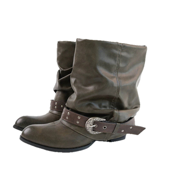 Női csizmák hegyes orrú, vastag 3–5 cm-es sarokkal, felső rész: szuper rost, csizma anyaga: split bőr, bélés: juhgyapjú