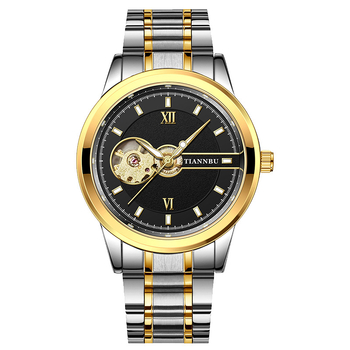 TIANNBU Tourbillon Automatski Muški Sat, Skeletirani Cifer, Narukvica od Nehrđajućeg Čelika, Model 8018, Vodootporan do 10 m