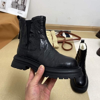 Női Martin csizmák, valódi bőrből, belső bélés és talp gyapjúból, alacsony szár, oldalsó cipzár