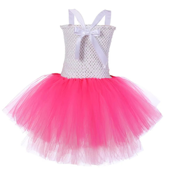 Rochie de copii prințesă cu fustă tutu din plasă, material nylon, căptușeală nylon, design plisat