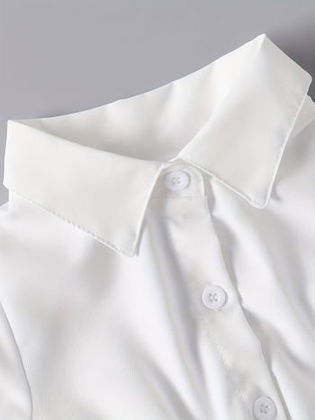 Lányoknak szóló puffos ujjú ruha denim mellénnyel — két darabos készlet, légáteresztő poliészter.