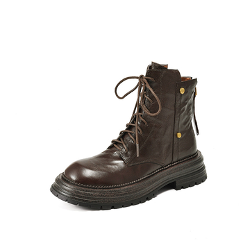 Női Martin csizmák első osztályú kecskebőr felsőrész, TPR talp, fűzőzárás, kerek orr, vastag sarok 3-5 cm