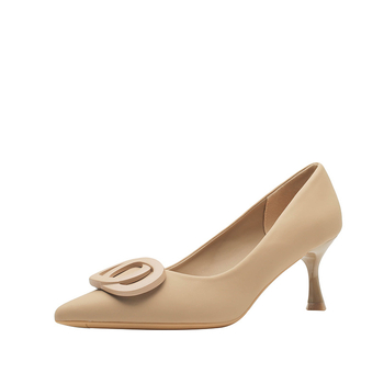 Női magassarkú cipő, hegyes orr, stilettó, középmagas sarok 3–6 cm, felső rész: mikroszálas, talp PU