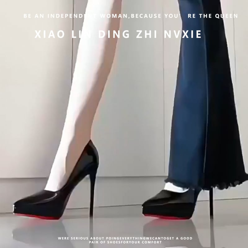 Високи женски токчета с остър нос, супер високи над 8 см, тънък ток, TPU подметка, PU стелка