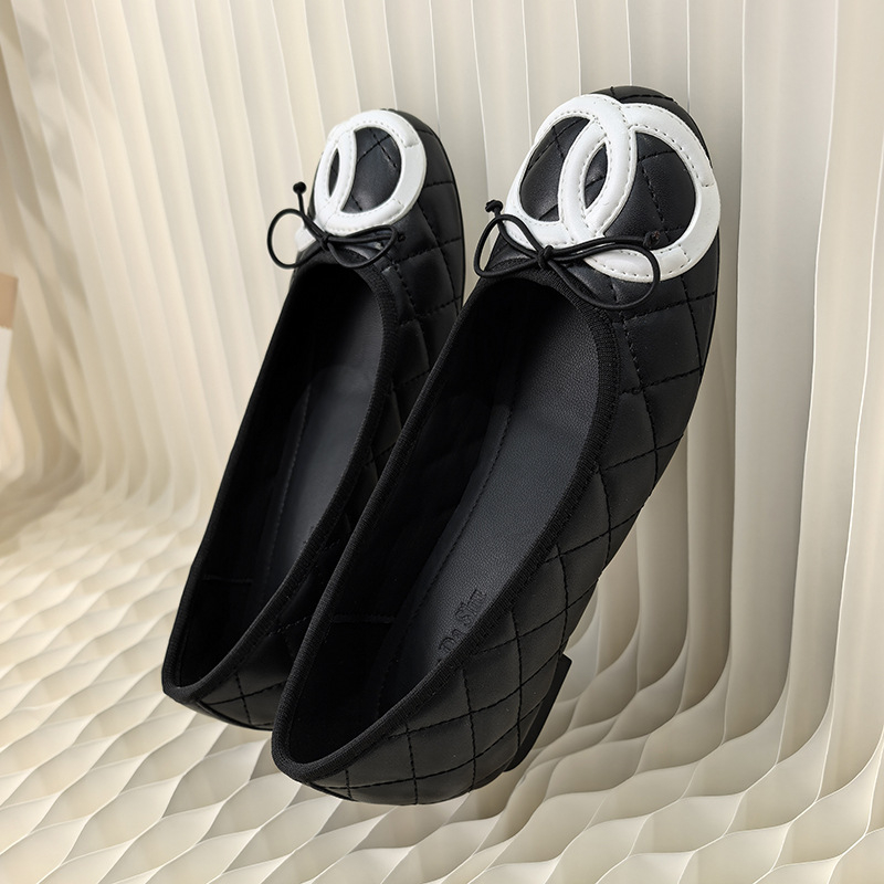 Pantofi dama PU — vârf rotund, partea superioară PU, toc mic, talpă din cauciuc