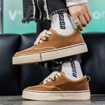 Vyriški žemų profilių drobės kedai, kvėpuojanti viršutinė dalis iš audinio, vulkanizuota gumos pada, raišteliai