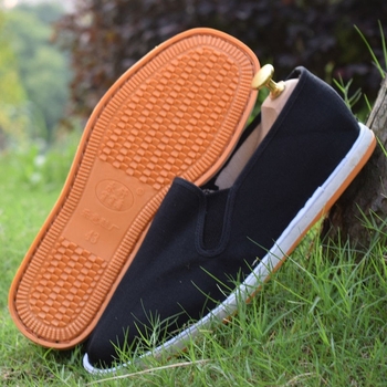 Pantofi unisex din pânză, talpă din cauciuc, talpă plată, vârf rotund, slip-on cu bandă elastică