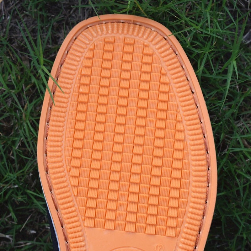 Pantofi unisex din pânză, talpă din cauciuc, talpă plată, vârf rotund, slip-on cu bandă elastică