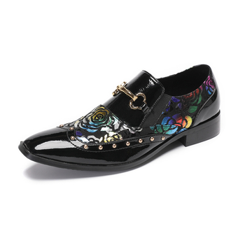 Muški loafersi - Gornji dio od prave kože; Oštar nos; Slip-on dizajn; Nizak potpetica 1–3 cm; PU uložak