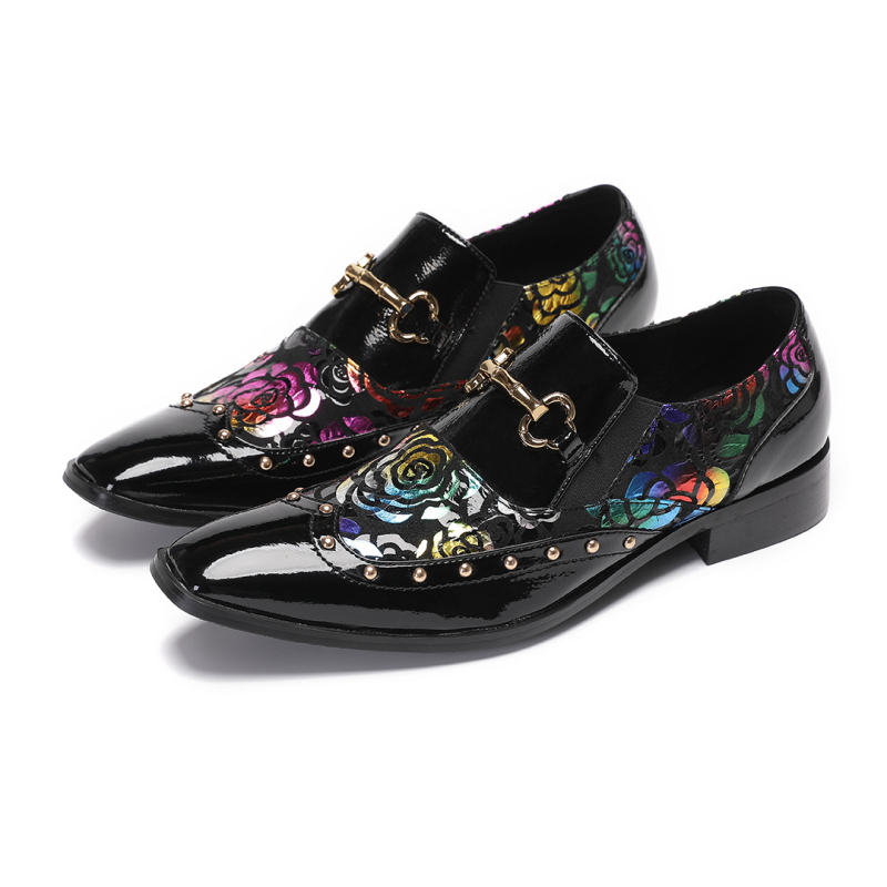 Muški loafersi - Gornji dio od prave kože; Oštar nos; Slip-on dizajn; Nizak potpetica 1–3 cm; PU uložak