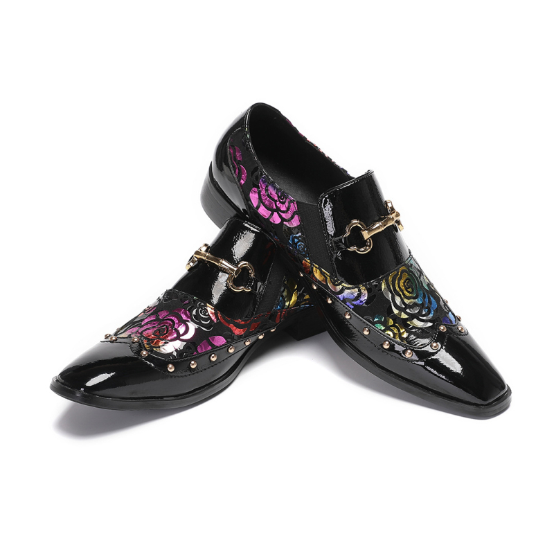 Muški loafersi - Gornji dio od prave kože; Oštar nos; Slip-on dizajn; Nizak potpetica 1–3 cm; PU uložak
