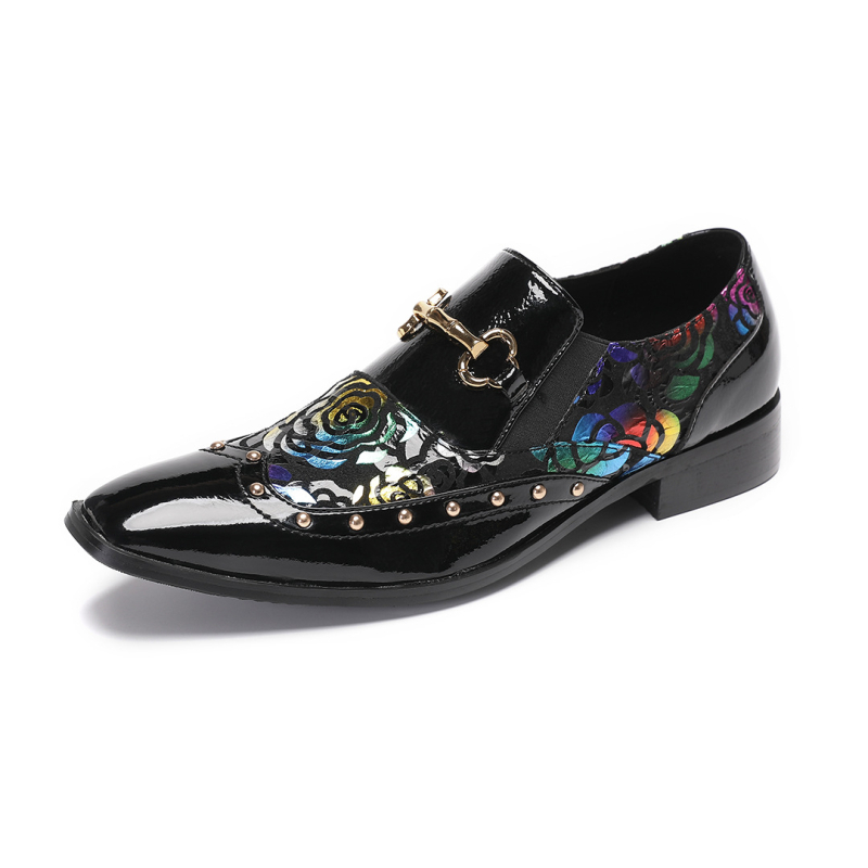 Muški loafersi - Gornji dio od prave kože; Oštar nos; Slip-on dizajn; Nizak potpetica 1–3 cm; PU uložak