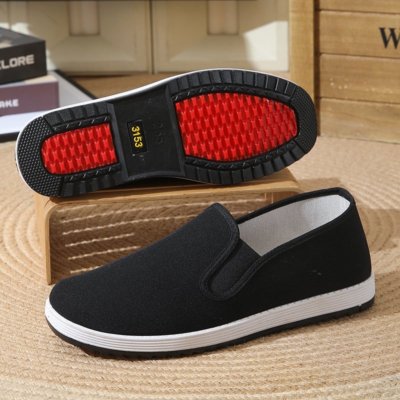 Adidași slip-on din canvas, stil Beijing, unisex, talpă joasă, respirabili, absorbție a șocurilor