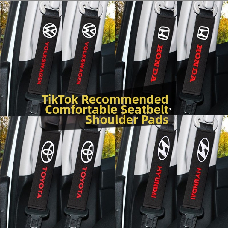 Perne pentru centură de siguranță auto – design extins pentru interior, foarte moi și groase, 100% bumbac; greutate 50 g; imprimare logo disponibil; personalizabil