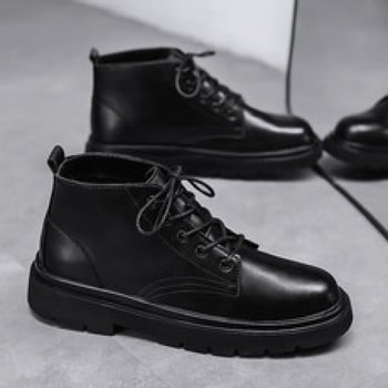 Unisex Knight Boots – gornji PU, đon PU, zaobljena prstna kapica, ravni potplat, mrežasta podstava, proljeće