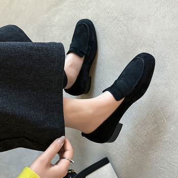 Pantofi Mary Jane din piele de vită — vârf rotund, toc mediu 3-6 cm, toc robust, deschidere medie 7-11 cm