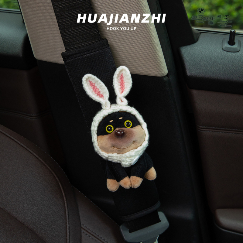 Pernă plușată pentru centura de siguranță auto, design Cartoon, 50 g, protecție pentru gât, accesoriu interior auto pentru copii