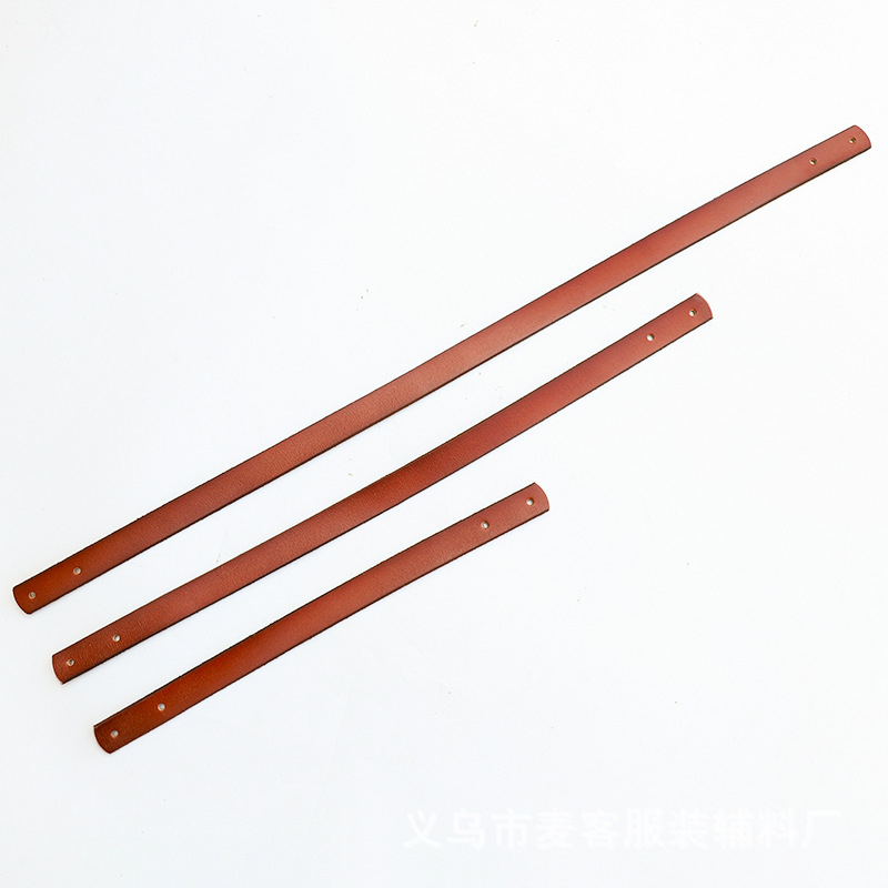 Curea de umăr din piele naturală cu nituri metalice și șuruburi, din piele de vită cu două straturi, culoare solidă