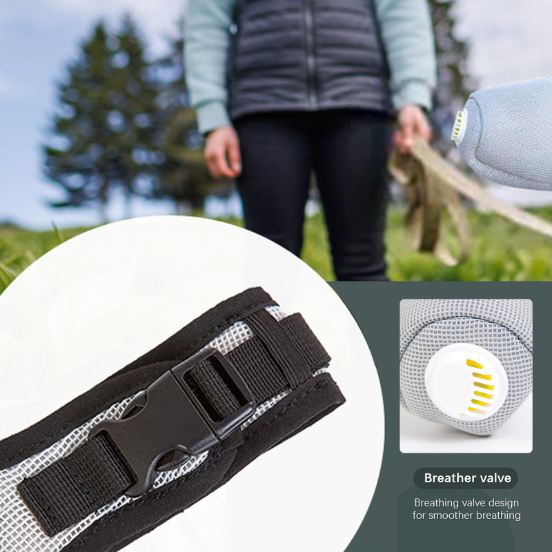 Mocico Mască de purificare a gurii pentru animale de companie, reutilizabilă, respirator pentru câine, poliester, pachet de 50 bucăți