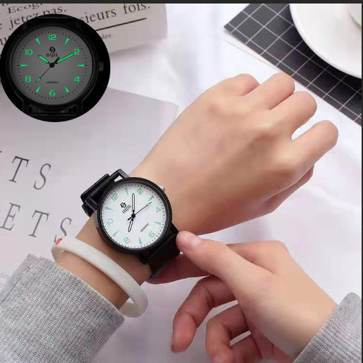 Ceas cu cuarț luminos pentru elevi, carcasă din plastic, curea PVC, cataramă cu știft