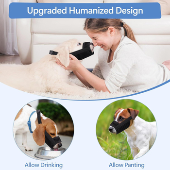 Muzzel pentru câini cu plasă reglabilă – Material poliester, model g0012, previne mușcăturile și lătratul