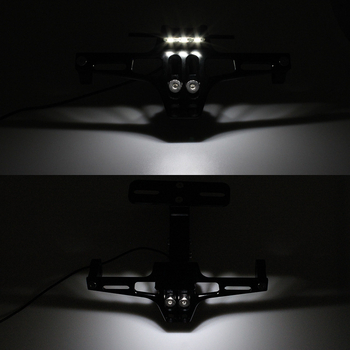 Okvir registarske pločice motocikla sa svjetlom — model CPJ, aluminijska legura, pogodan za motocikl i modifikaciju.