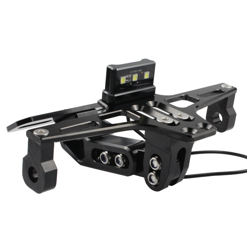 Okvir registarske pločice motocikla sa svjetlom — model CPJ, aluminijska legura, pogodan za motocikl i modifikaciju.