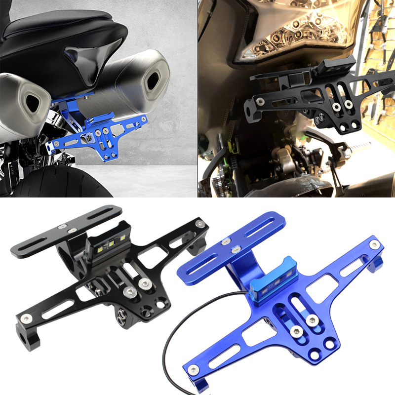 Okvir registarske pločice motocikla sa svjetlom — model CPJ, aluminijska legura, pogodan za motocikl i modifikaciju.