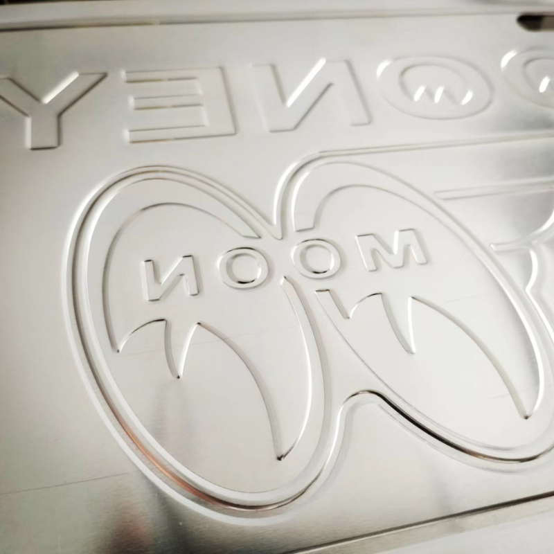 Mooneyes Big-Eyed Retro JDM plăcuță de înmatriculare, placă decorativă din aliaj de aluminiu pentru mașini și motociclete, compatibilă cu modelele JDM și ALL