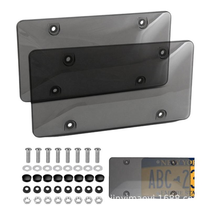 Kryt i okvir za registarsku pločicu, ABS plast, Model 0613, Tip pokrivanja, Kompatibilno s američkim propisima