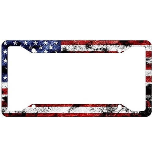 Рамка за регистрационен номер от неръждаема стомана с дизайн по снимка, общ модел, съвместима с общи автомобили, 2024052805