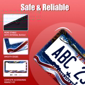 Рамка за регистрационен номер от алуминиева сплав, модел 1, част 1, съвместима с всички модели