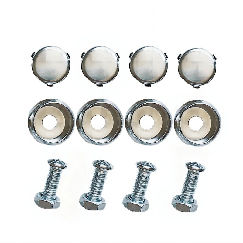 Рамка за регистрационен номер от неръждаема стомана, вътрешно захващане, модел M6, универсален, Youku