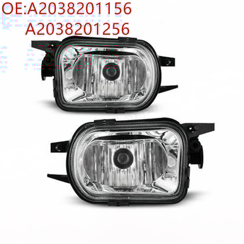 Предна мъглова лампа за Mercedes-Benz W203 C180 C200 W209 CLK200 CLK220 W230 CL500 — PC+ABS, 12V, A2038201156/A2038201256
