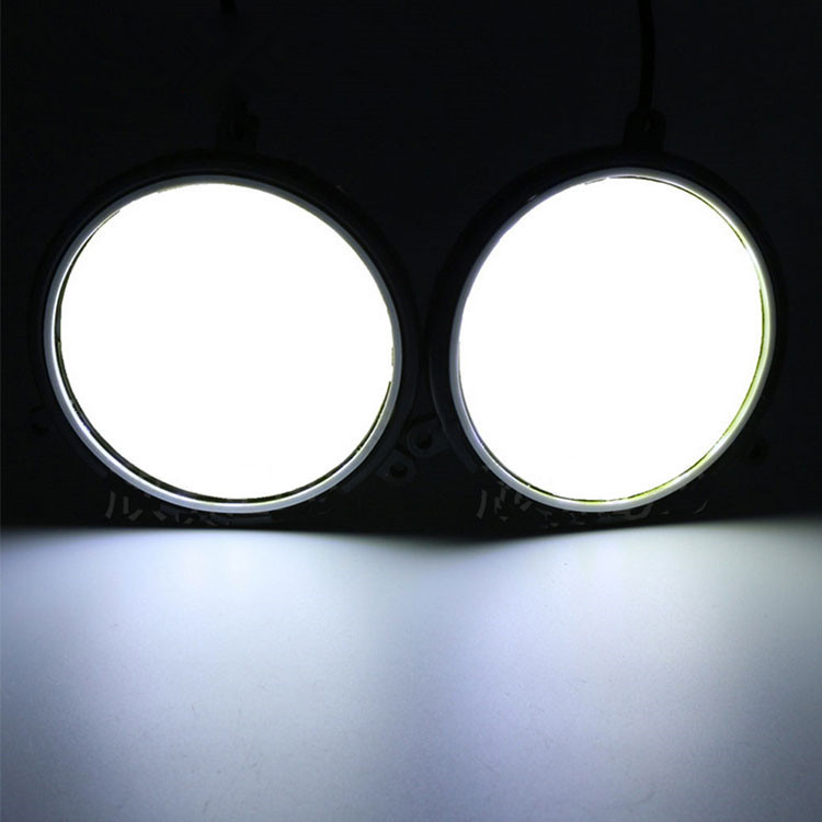 LED предна противотуманна светлина с Angel Eye – кръгла COB лампа, 12V, 90 мм, 305 lm, 9000K, IP65