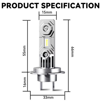 H7 integrirani LED prednji svjetlosni sklop za auto i motor, visoki i niski snop, univerzalni model, 12–24V, 50W, 10000 lm, IP68, avionski aluminij
