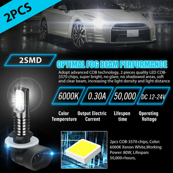 LED svjetlo za maglu 881-3570-80W, 80W, 12-24V, 4000LM