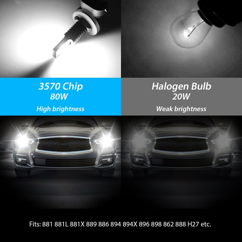 LED svjetlo za maglu 881-3570-80W, 80W, 12-24V, 4000LM