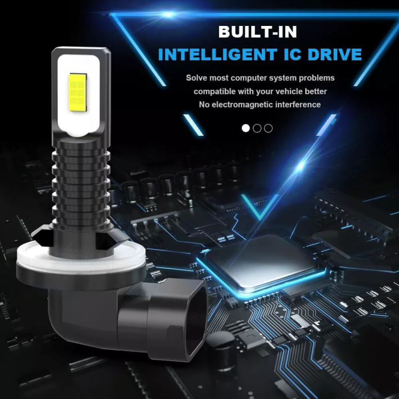 LED svjetlo za maglu 881/886, 80W, 12–24V, 4000 lm, CSP 3570, aluminijsko disipiranje topline, univerzalno za automobile i motocikle
