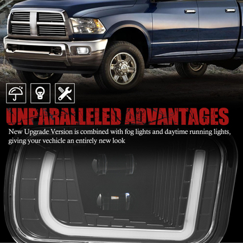 LED фар за мъгла отпред с дневни светлини за Dodge Ram 1500 (2009–2012), модел HD-FT-RAM-LED1 × 2, DC 10.5–16V