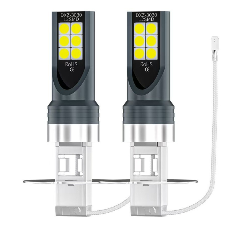 LED prednje svjetlo za maglu za H4/H7, 12SMD 3030, 20W, 12V, 6500K, kompatibilno s 9006/9005/H11