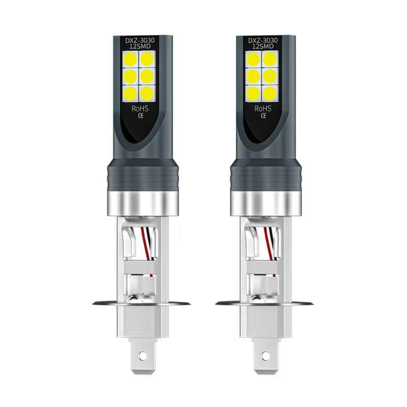 LED prednje svjetlo za maglu za H4/H7, 12SMD 3030, 20W, 12V, 6500K, kompatibilno s 9006/9005/H11
