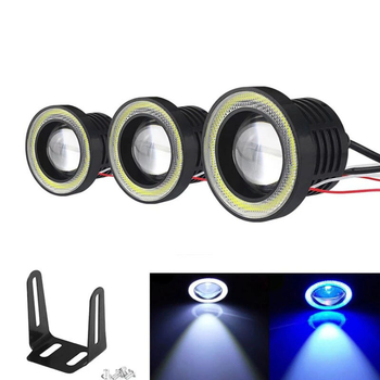 Lampă de ceață LED față cu lentilă, Angel Eye, COB DRL, design fish-eye – 5W, 12V, sursă COB, durată de viață 50.000 de ore, compatibilitate universală