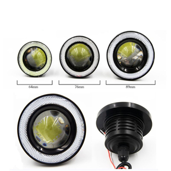 Lampă de ceață LED față cu lentilă, Angel Eye, COB DRL, design fish-eye – 5W, 12V, sursă COB, durată de viață 50.000 de ore, compatibilitate universală