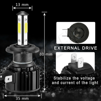 Far de ceață față cu LED-uri pe patru fețe – 27 W, 12 V, 4000 lm