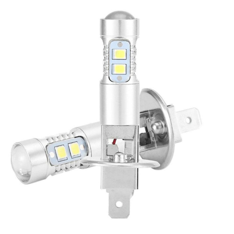 Lampa LED pentru ceață H1, 2835 LED, 50W, 12V, Carcasă din aluminiu